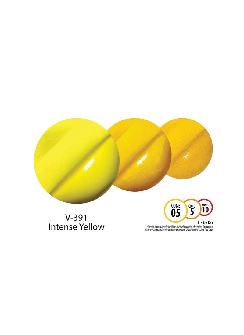 Amaco - Amaco Velvet Underglaze V-391 Intense Yellow Underglaze for Pottery and Ceramic 1 Pint - Image 1