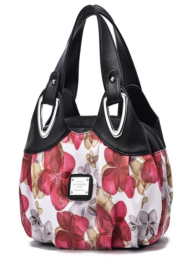 Pocadri Fashion Vegan Leather Handbag for Women Multi Pocket Large Tote Bags Satchel Soft Printed Purses, Style3, One size - Image 1