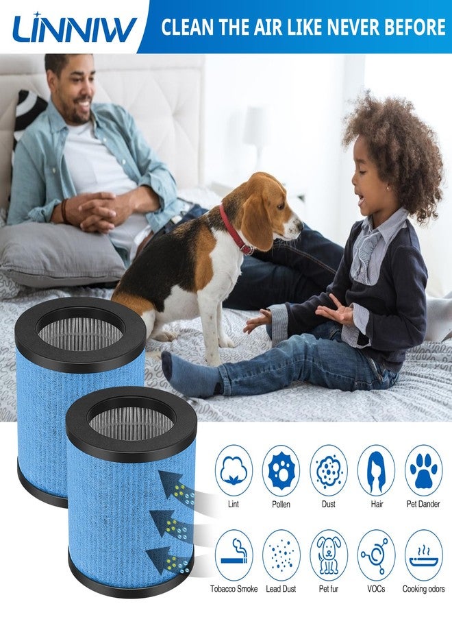 LINNIW فلتر بديل TPAP002 متوافق مع جهاز TOPPIN TPAP002 Comfy Air C1، فلتر كربون نشط فعال 4 في 1، رقم القطعة TPFF002، عبوة من قطعتين - Image 4