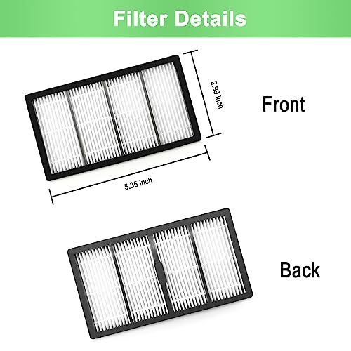 Rjnlsc 9 Pack Roomba s9 Replacement Parts Compatible for iRobot Roomba s9+ (9550) S9 (9150) Robot Vacuum Cleaner, 1 Set Rubber Brush,4 Filters,4 Side Brushes - Image 5