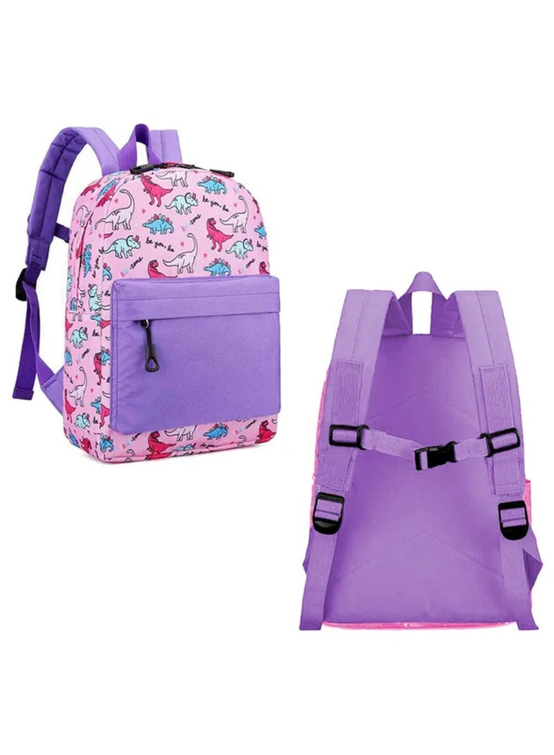 STAR BABiES Back To School Combo Pack Kids School Bag With Disposable Towel Pack Of 3   Lavender Print - Image 4