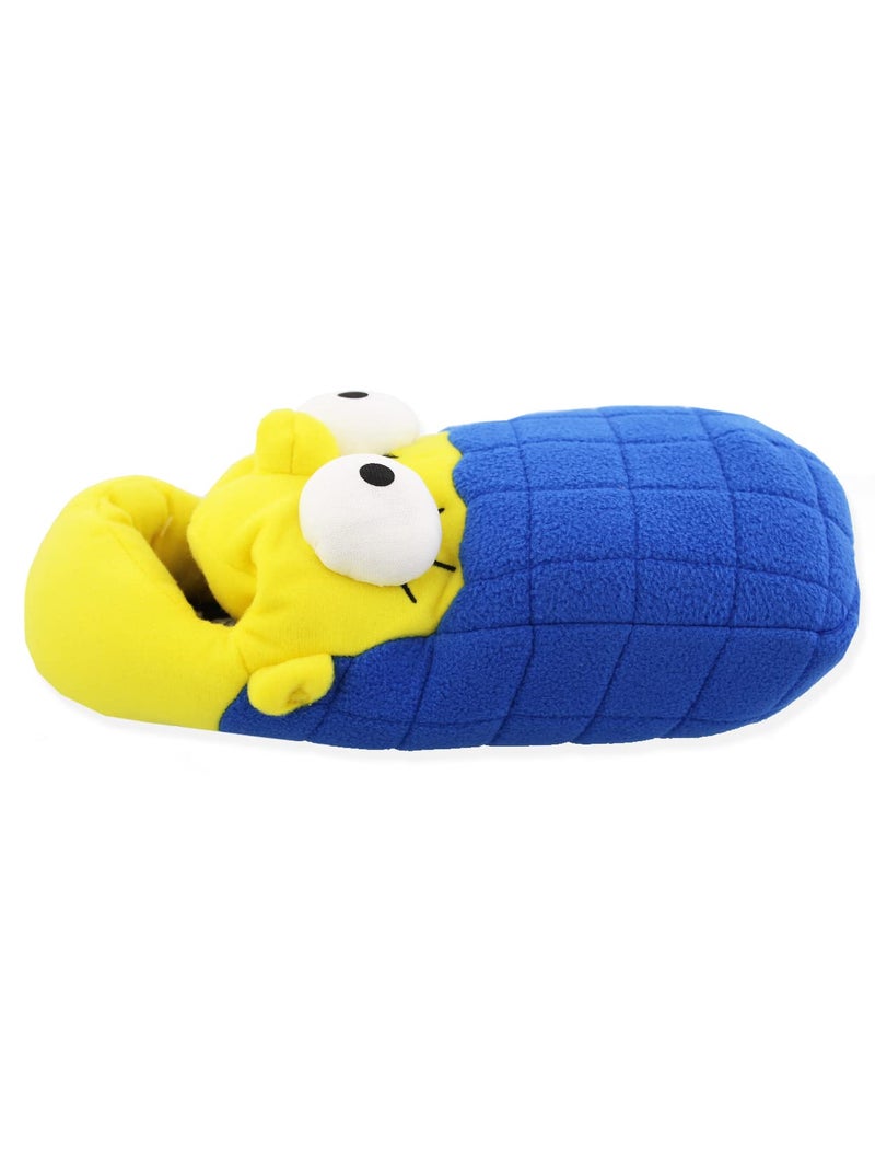 The Simpsons Novelty Plush Adult Womens 3D Marge Simpson Face Slippers (Medium, Blue/Yellow) (TSF201Y) - Image 5