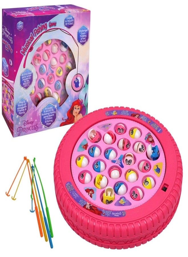 PlayMagic Play Set Princess Magnetic Toys | Rotating Board with Music,Includes 45 Fish and 4 Poles,Party Toys | Interactive & Educational Toy for Kids Age 3+ - Image 1
