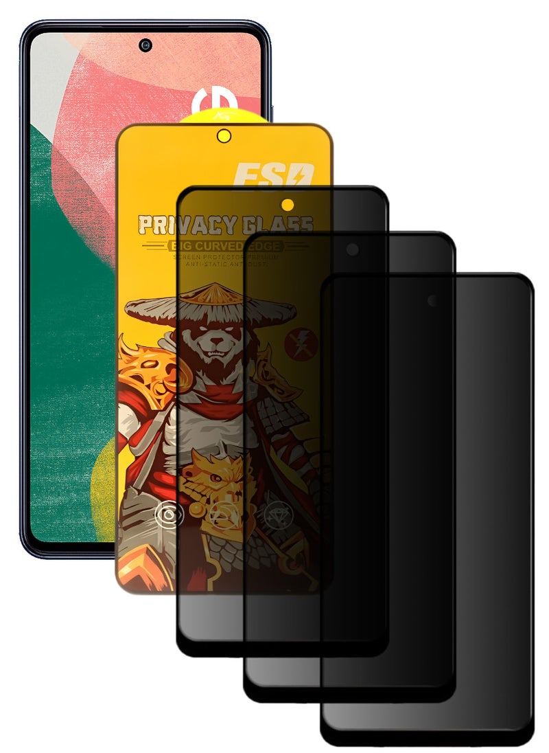 ESD 3 Pieces Tempered Dustproof Privacy Glass Screen Protector Compatible For Samsung Galaxy F54 5G - Image 1