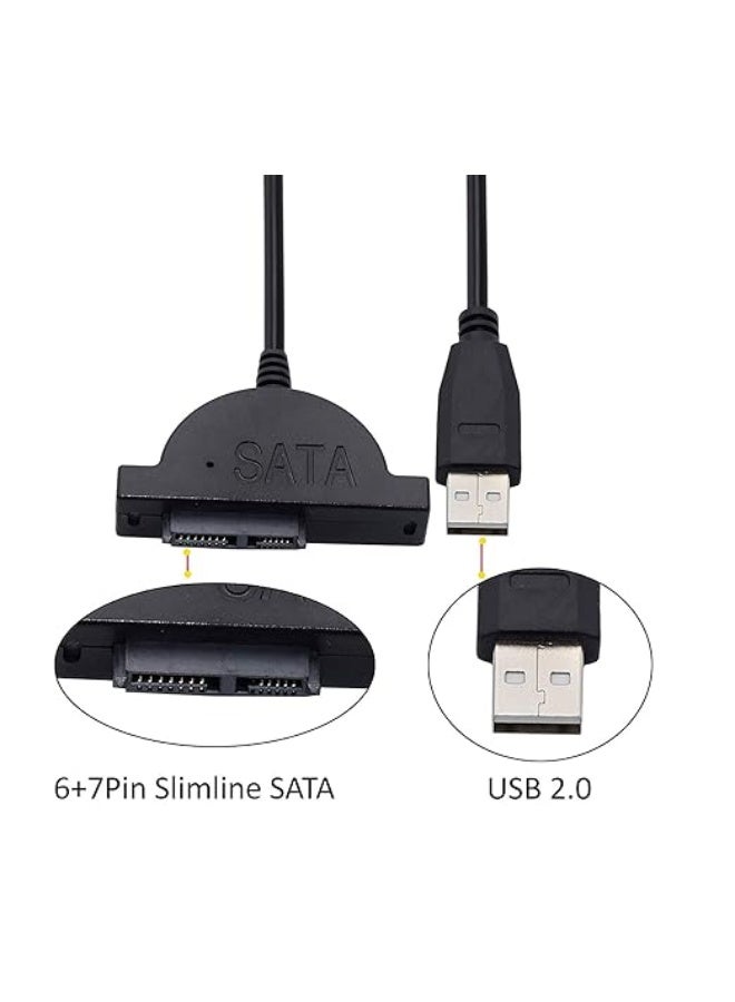 USB 2.0 to Mini SATA II 7+6 13Pin Adapter Cable – Practical & Easy-Use Slimline Drive Converter for Daily Use - Image 4