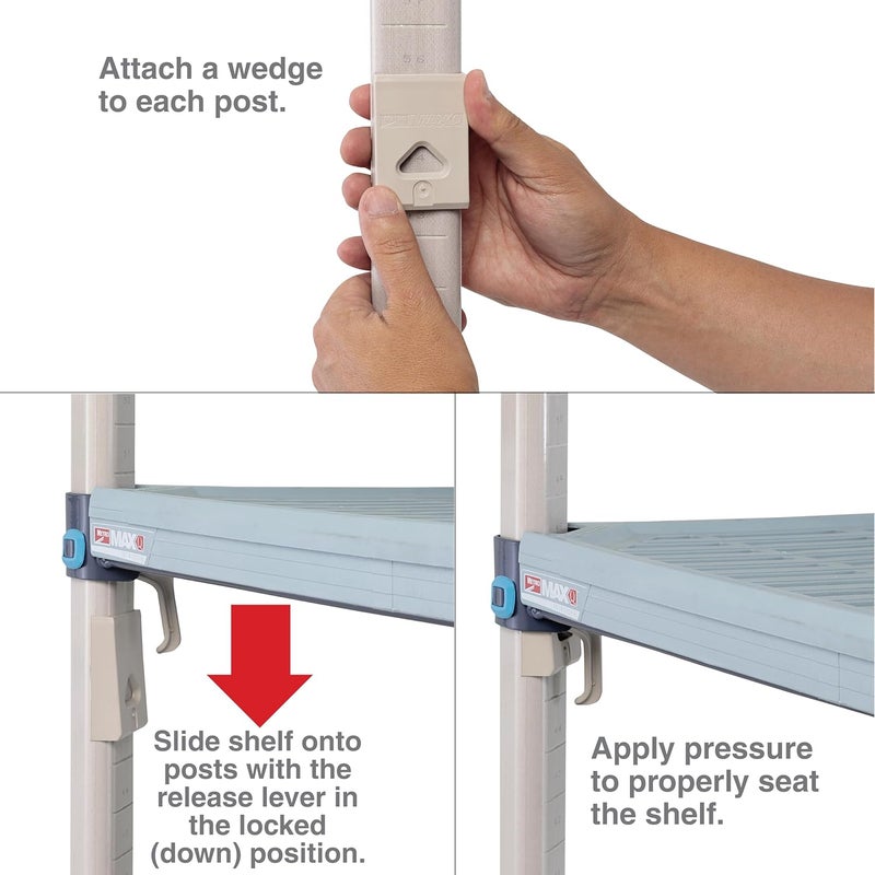 Metro MQ9985 MetroMax Q Industrial Plastic Shelving Wedges, Bag of 4 - Image 3