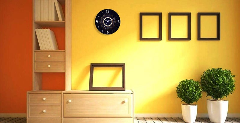 IIK COLLECTION 12-inch Designer Plastic Analogue Round WallClock for Home, Kitchen, Living Room, Bedroom, Office (30 cm x 30 cm x 6 cm) - Image 2