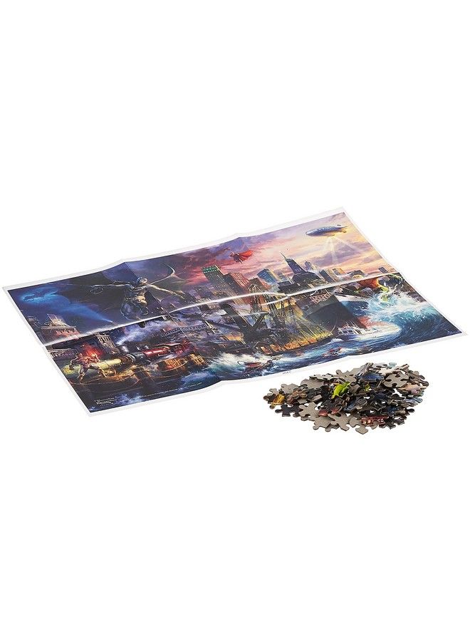 Ceaco Thomas Kinkade Dc Comics Justice League Showdown At Gotham Pier 1000 Piece Jigsaw Puzzle - Image 4
