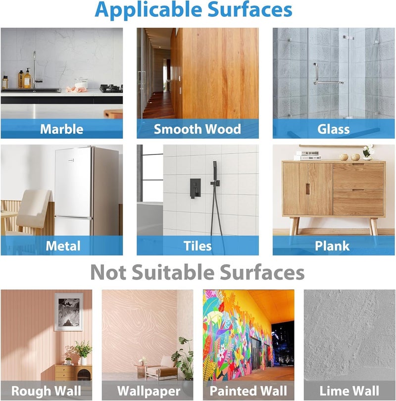 Golden bird Heavy Duty Adhesive Hooks Stick on Wall Hooks Towel Hooks Door Hooks Waterproof Stainless Steel Adhesive Towel Hooks Holders for Hanging Clothes Bathroom (6 Hook Silver, 10) - Image 4