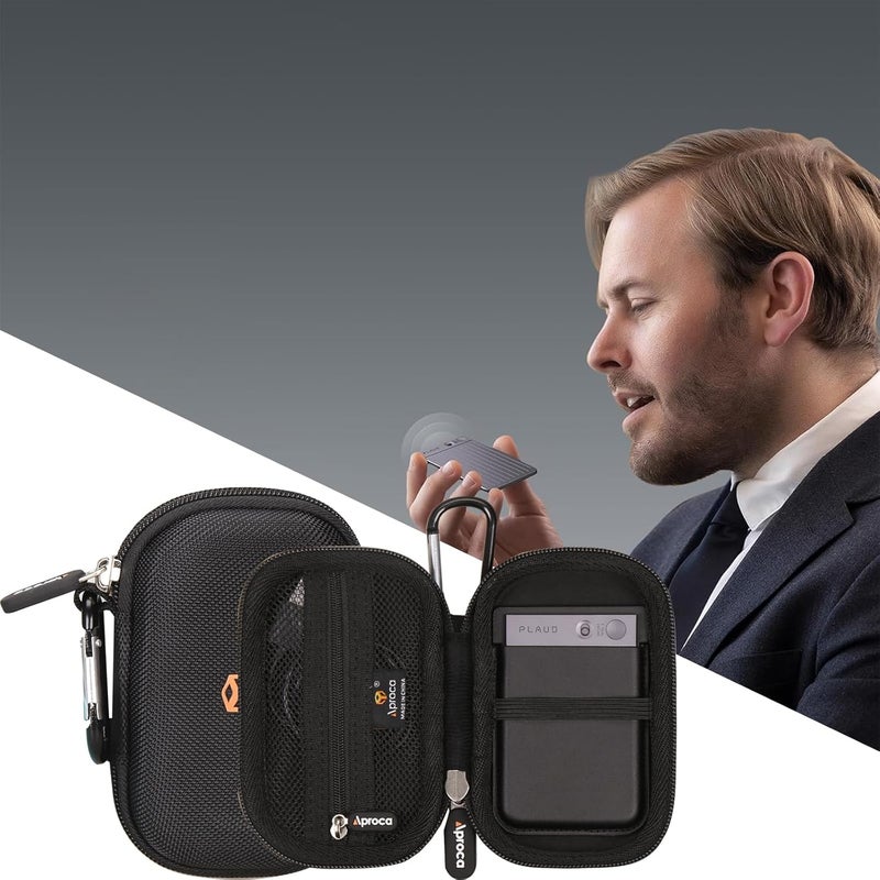 Aproca حافظة تخزين صلبة محمولة سوداء من أبرواكا لجهاز تسجيل الصوت PLAUD ومستلزماته - Image 4