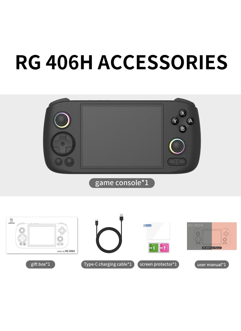 ANBERNIC  - ANBERNIC RG406H Handheld Game Console Unisoc T820 Android 13 5000 mAh 4-inch IPS screen Large-angle 3D Hall Joystick Hall Rigger 5G WIFI Bluetooth Retro Video Players - Image 1