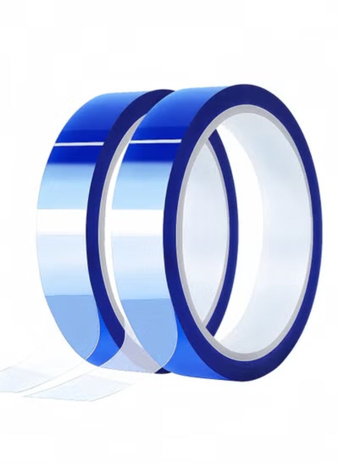 Peachjoy 2 Rolls Blue High-Temperature Heat Resistant Tape, No-Residue Heat Transfer Tape for Sublimation Press and Vinyl, 20mm x 33m (108ft) - Image 1