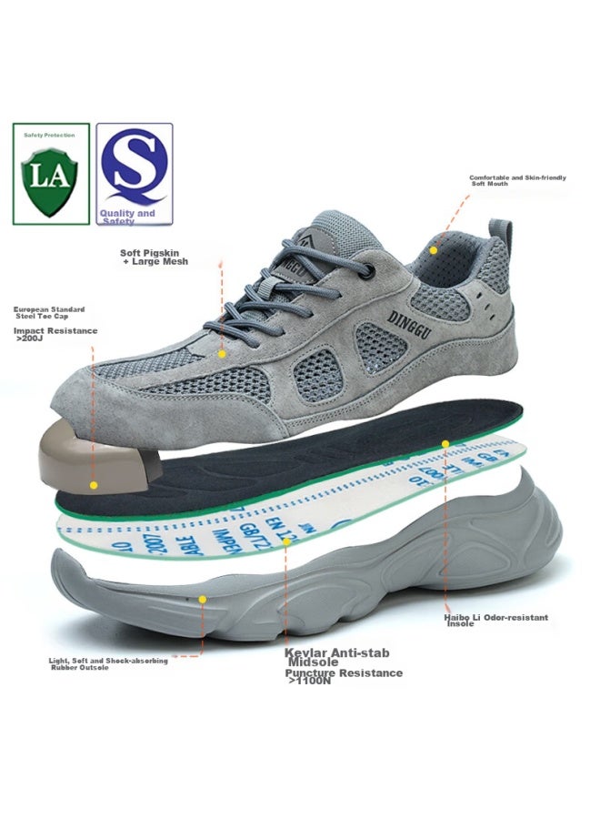 Dinggu Safety Shoes For Men, Ultra-Light, Breathable, Soft-Soled, Non-Slip, Wear-Resistant, Anti-Smashing, Puncture-Proof, Construction Site Safety Shoes Jd1166Huiw42 - Image 5