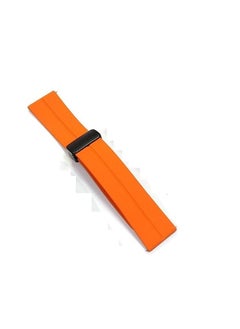 Generic 20mm Silicone Strap With Magnetic Folding Buckle  For Amazfit GTS 4 Mini - Bip 3 - GTS 2 Mini- Amazfit GTS 2-Amazfit GTS 4 Orange  - Image 3