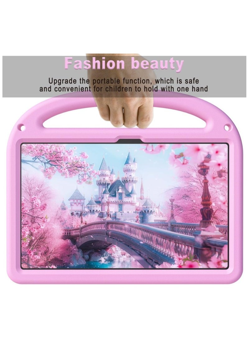 VKL Kids Case for Honor Pad X9a 11.5 inch 2025 Tablet [Kids Friendly] DIY Cute Cartoon Lightweight EVA Portable Handle Stand Shockproof Cover with Shoulder Strap (Pink) - Image 4