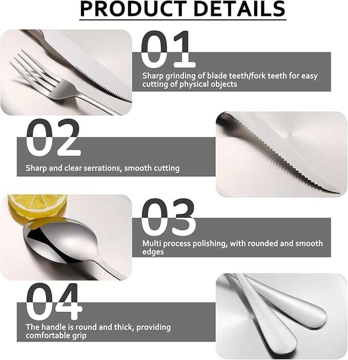 RELEMTRA Metal Camping Utensil Set Camping Silverware Set for 20 Reusable Travel Cutlery Set with Case Include Knife Fork Spoon Dish and Beer Cap Opener 20PCS Set for 4 People - Image 3