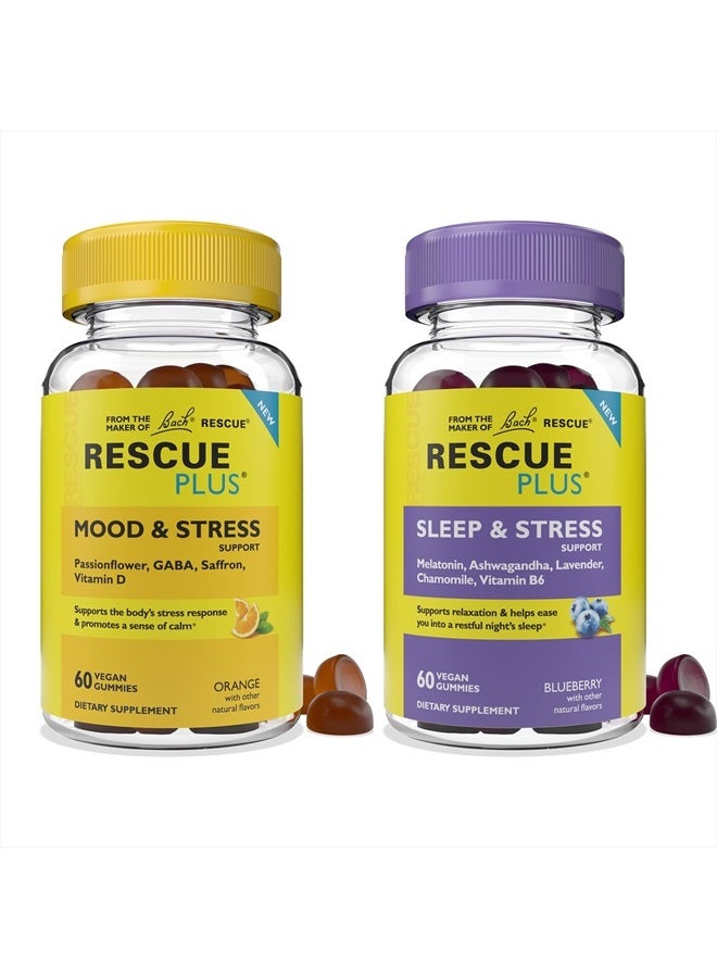 RESCUE باخ ريسكيو بلس حلوى نهار وليل حزمة 2 × 60 حبة - Image 1