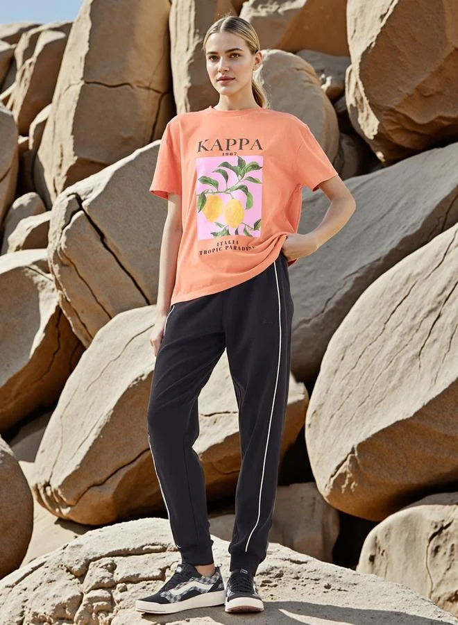 Kappa Kappa Graphic Print T-shirt with Crew Neck