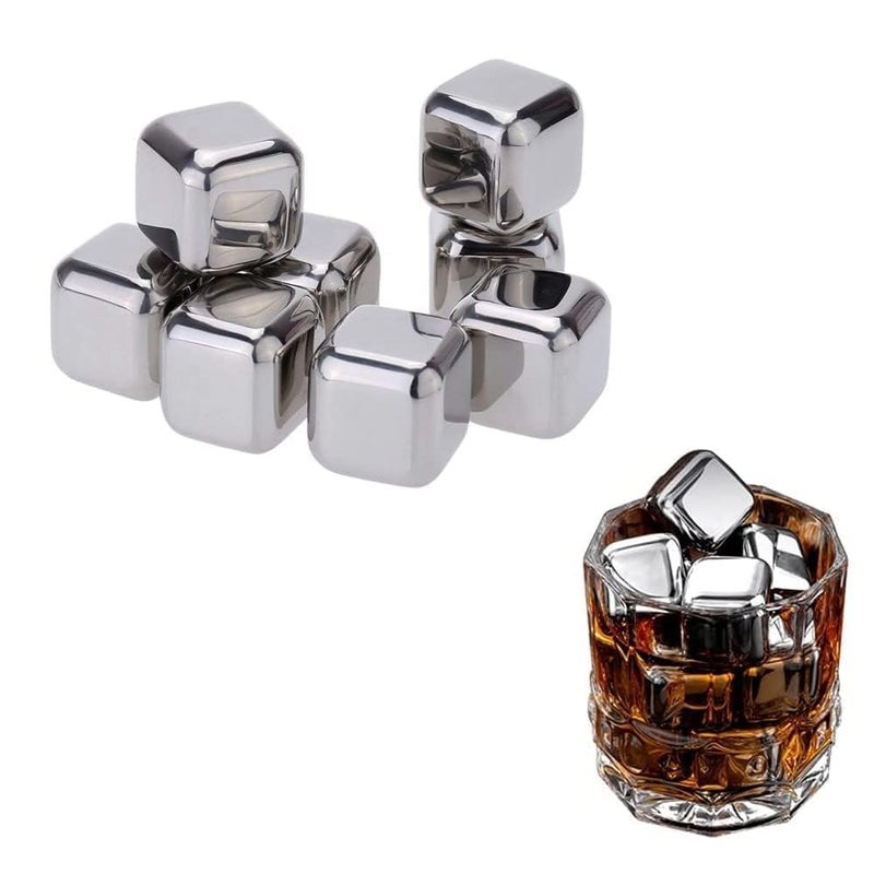 TERXA Reusable Stainless Steel 6 Ice Cube Freezer Storage Tray Frozen Ice Container for Chilling WhiskeyCold DrinkWine Rocks with Tong Kitchen Tool Accessories Set of 1Multicolor - Image 3
