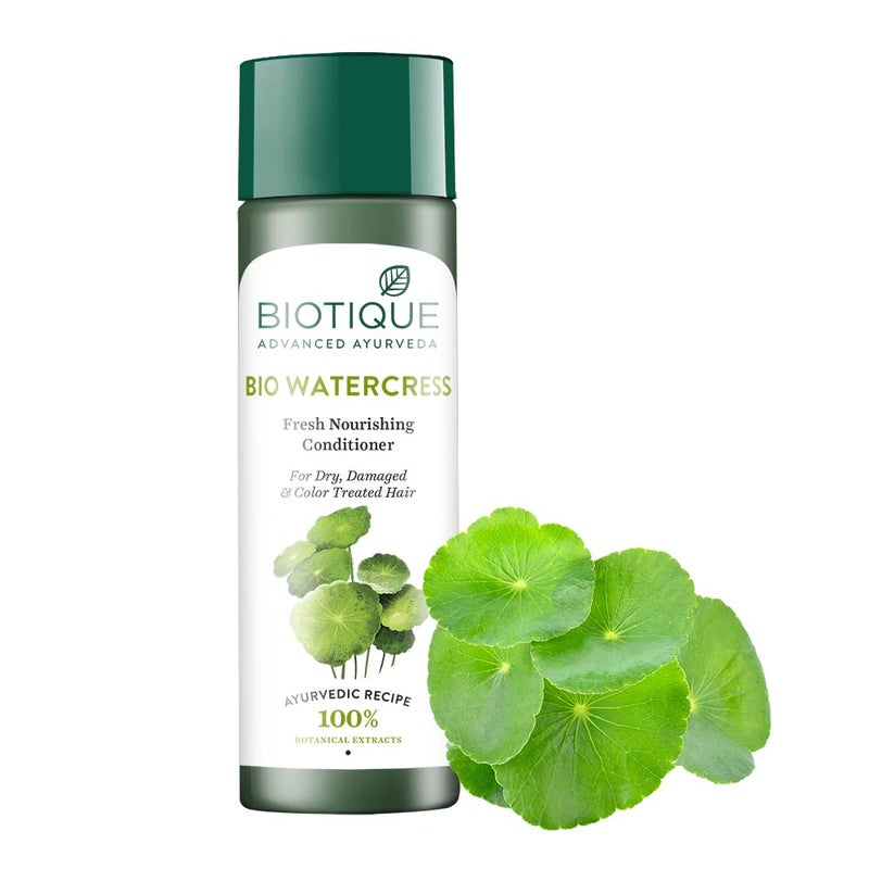 Biotique Bio Watercress Fresh Nourishing Conditioner For Dry damaged, Color Treated and Perm, 120 ml - Image 3