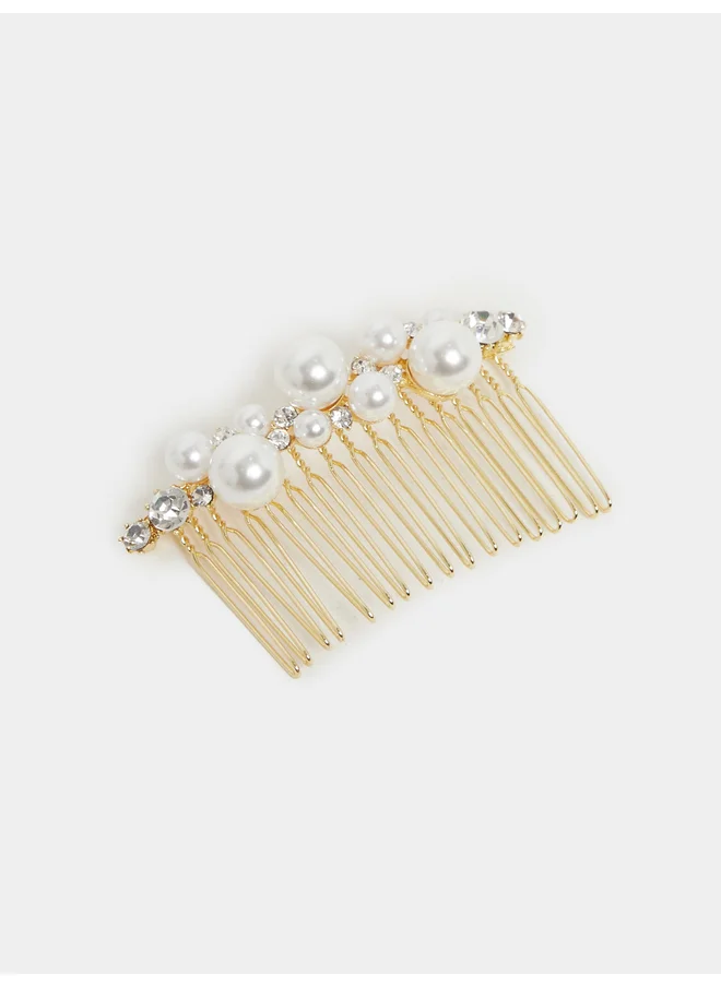 ستايلي Styli Faux Pearl Embellished Hair Clip