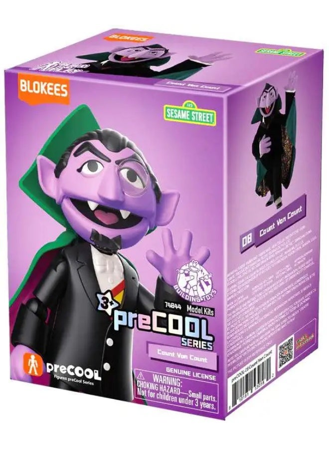 Blokees Sesame Street Count von Count | PreCool Series Buildable Action Figure | Poseable Model Kit Toy | Collectible Educational Gift for Kids Ages 3+ - Image 3