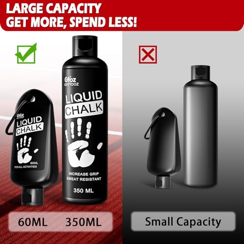 OUTTDOZ Pro Grade Liquid Chalk Mess-Free Gym Chalk for Weightlifting, Gymnastics, Rock Climbing, Dancing, Dries in Seconds. Package May Vary. 2 oz - 2 Pack - Image 3