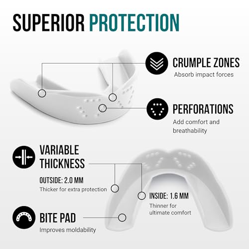 SISU 3D Youth Mouthguard, Snow White - Pre-Formed, Easy Fit Protection for Lacrosse, Football, Hockey, Team Sports - Remoldable Up to 20 Times - Non Toxic - Image 3