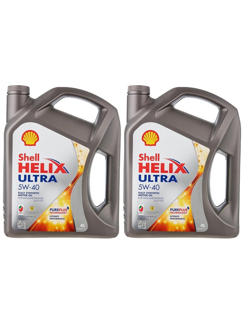 شل زيت محرك Helix Ultra 5W40 الاصطناعي بالكامل 4 لتر 2 جالون  - Image 1