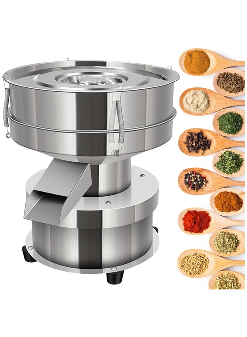LETWOO 90W Electric Vibrating Sieving Machine Automatic Sieve Shaker Stainless Steel Sifter Shaker Machine 200 Mesh 250 Mesh 300 Mesh Flour Sifter 1400-1680 MIN for Powder Particles Liquid - Image 1
