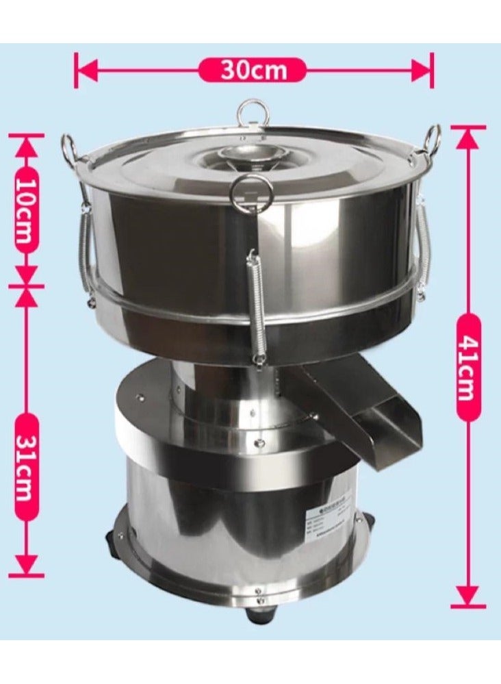 LETWOO 90W Electric Vibrating Sieving Machine Automatic Sieve Shaker Stainless Steel Sifter Shaker Machine 200 Mesh 250 Mesh 300 Mesh Flour Sifter 1400-1680 MIN for Powder Particles Liquid - Image 4