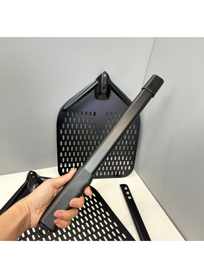 Aluminum 12 Inch 14 Inch Large Cake Shovel Baking Tools Pizza Transfer Shovel Pizza Shovel Oven Special-Specifications:12 Inch-Color:Black  - Image 4