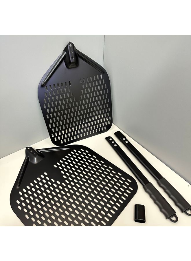 Aluminum 12 Inch 14 Inch Large Cake Shovel Baking Tools Pizza Transfer Shovel Pizza Shovel Oven Special-Specifications:12 Inch-Color:Black  - Image 3
