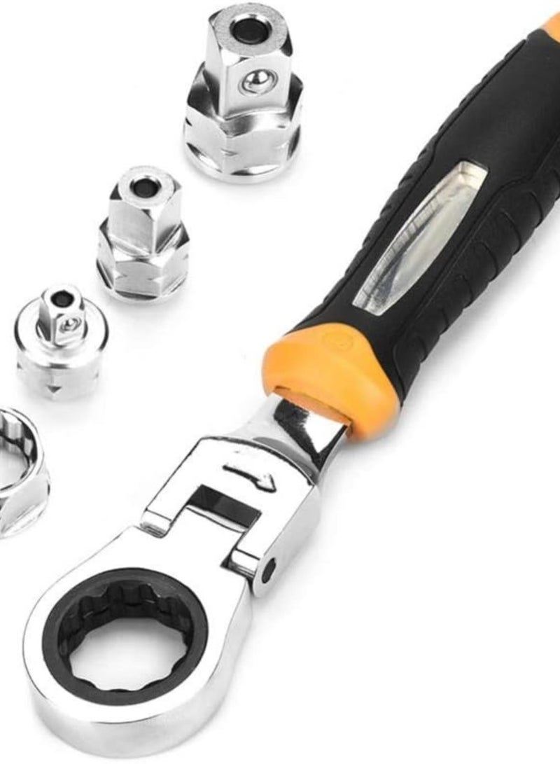 GGOOT DIY & Tools/Hardware Multifunction Universal Ratchet Wrench Adjustable Grip Wrench Set Ratchet Wrench Spanner Hand Tools Combination Wrench - Image 1