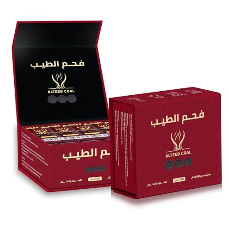طايب فحم سريع الاشتعال للعود والبخور، 80 قرصًا - Image 2