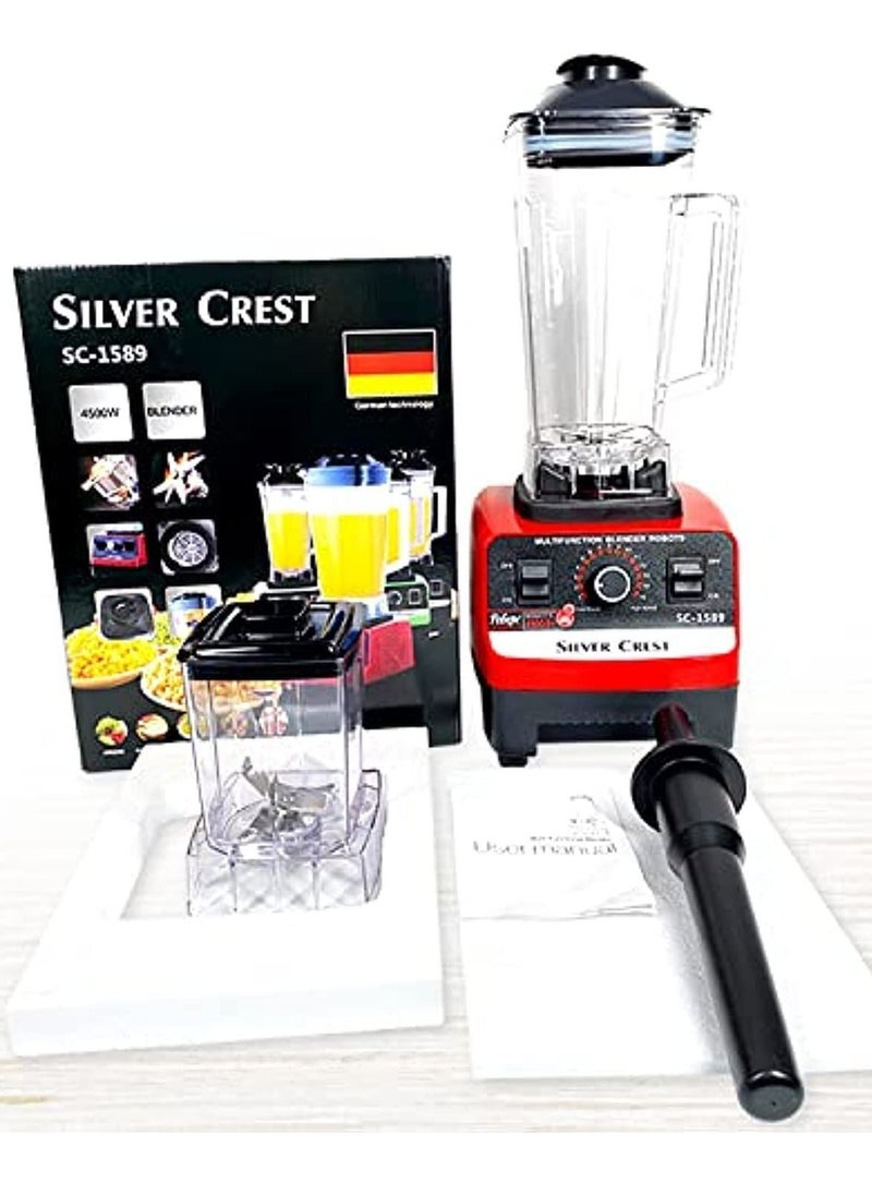 SILVER CREST - SilverCrest Multi Blender Mixer Juicer Food Professional With Smart 15 Timer Speed Quick Arrow/4500W/Multicolour - Image 1