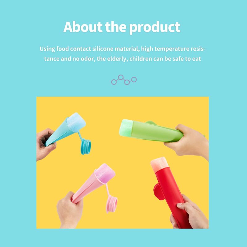 Silicone Popsicle Molds: Reusable, BPA-Free, Easy-Release Ice Pop Molds - Kid-Friendly Frozen Treat Molds for Home Kitchen Use - Image 5