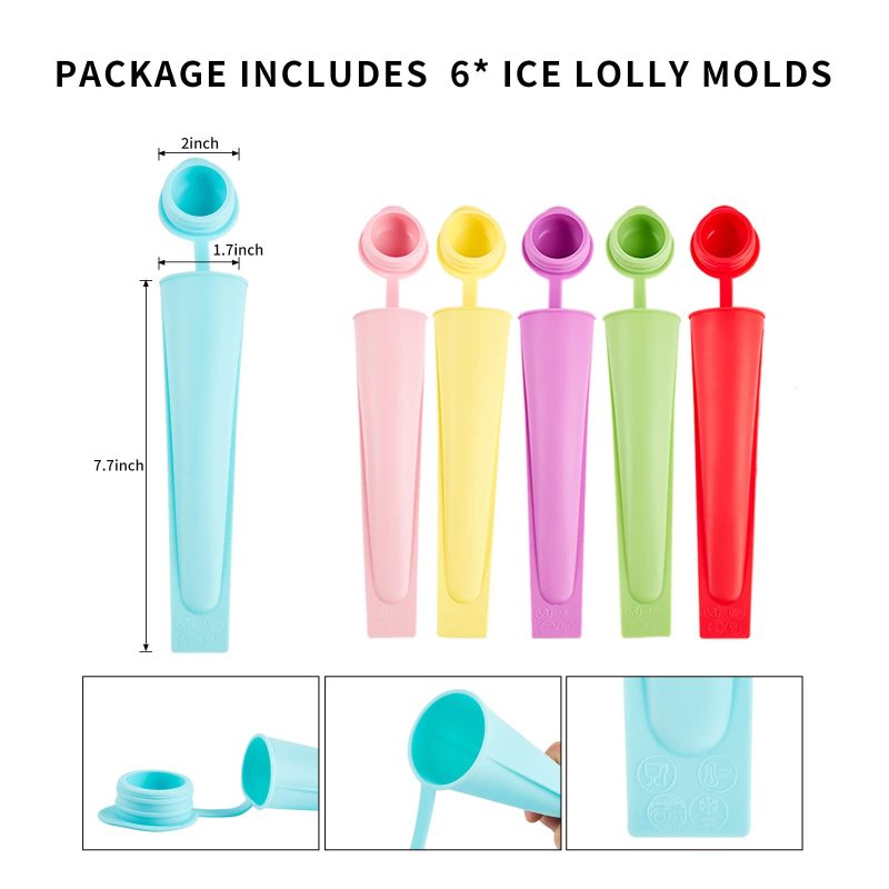 Silicone Popsicle Molds: Reusable, BPA-Free, Easy-Release Ice Pop Molds - Kid-Friendly Frozen Treat Molds for Home Kitchen Use - Image 2