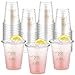 FoldTier 50 Pcs Mr and Mrs Cups 12 oz Plastic Wedding Cups Clear Engagement Disposable Glasses Bridal Shower Drinking Glasses for Home Kitchen Wedding Theme Party Favors Supplies Decoration - Image 3