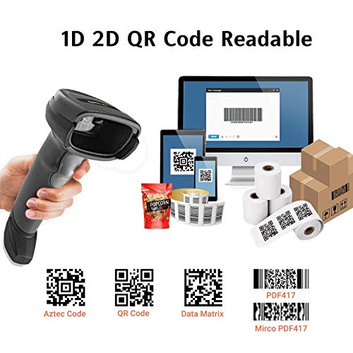 Zebra Technologies Zebra DS2208 1D 2D Handheld Barcode Scanner QR Wired USB Imager Black Corded Screen Code Reader (DS2208-SR7U2100AZK) - Image 2