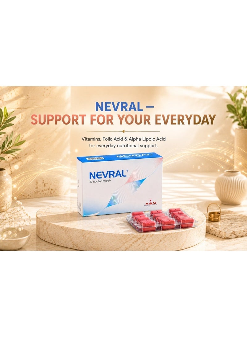 ABM Nevral Natural Vitamin B1 & B12 Supplements for Neuropathic Pain | Highly Effective Antioxidant & Anti-inflammatory Tablets with Alpha Lipoic & Folic Acid | Neuropathy Nerve Pain Relief Support Supplement - 30 Tablets - Image 2