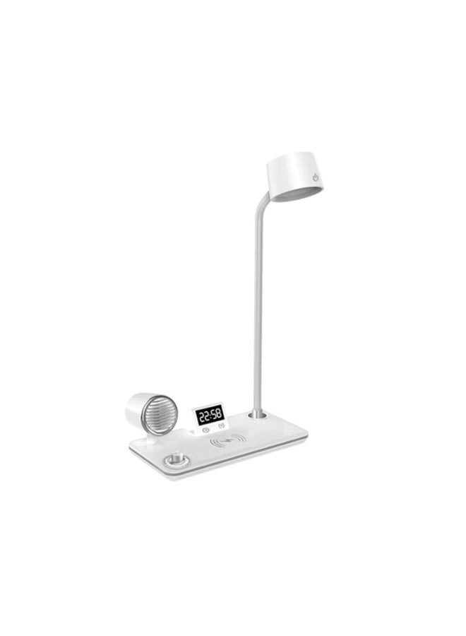 Desk Lamp with Wireless Charging, Dimmable LED, Bluetooth Speaker & Alarm Clock, Touch Control - Image 1