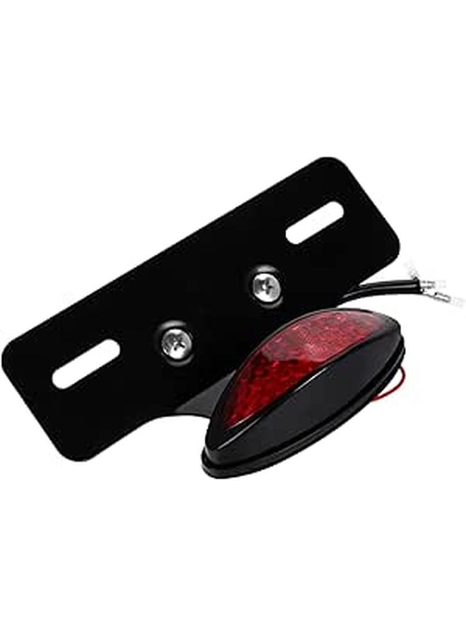 Alipis Retro Motorcycle Tail Light With Brake Function Led Stop Light And License Plate Bracket For Enhanced Visibility And Safety Black - Image 1
