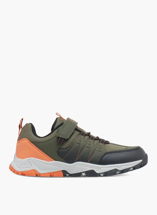 كابا Boys Panelled Lace Detail Sports Shoes with Hook and Loop Closure