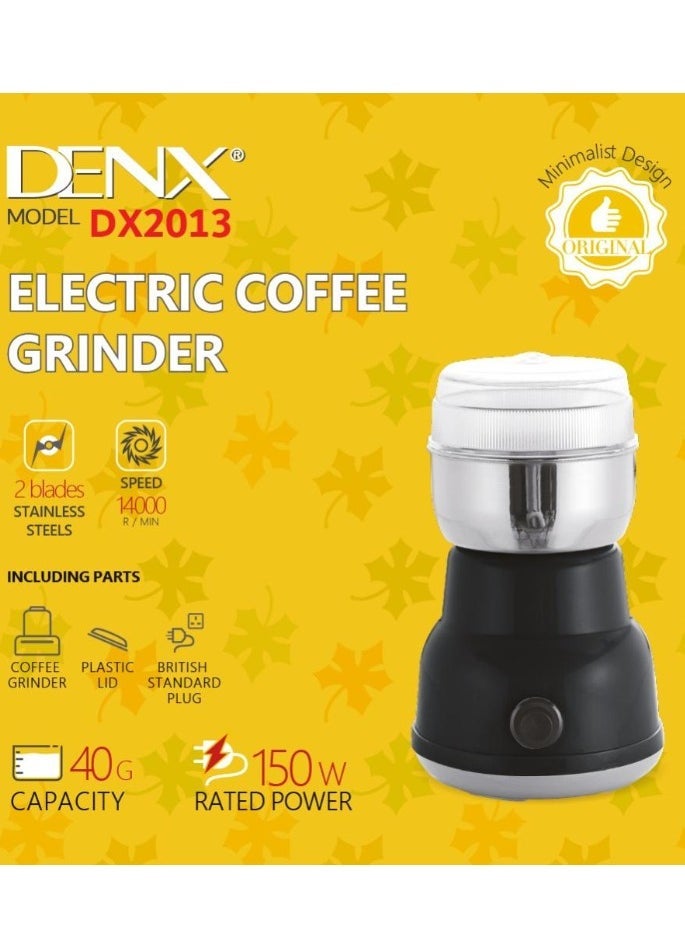 Denx Universal Electric Coffee And Spice Grinder 150W Power, 40G Capacity, 14000Rpm Rotation Speed - Image 5