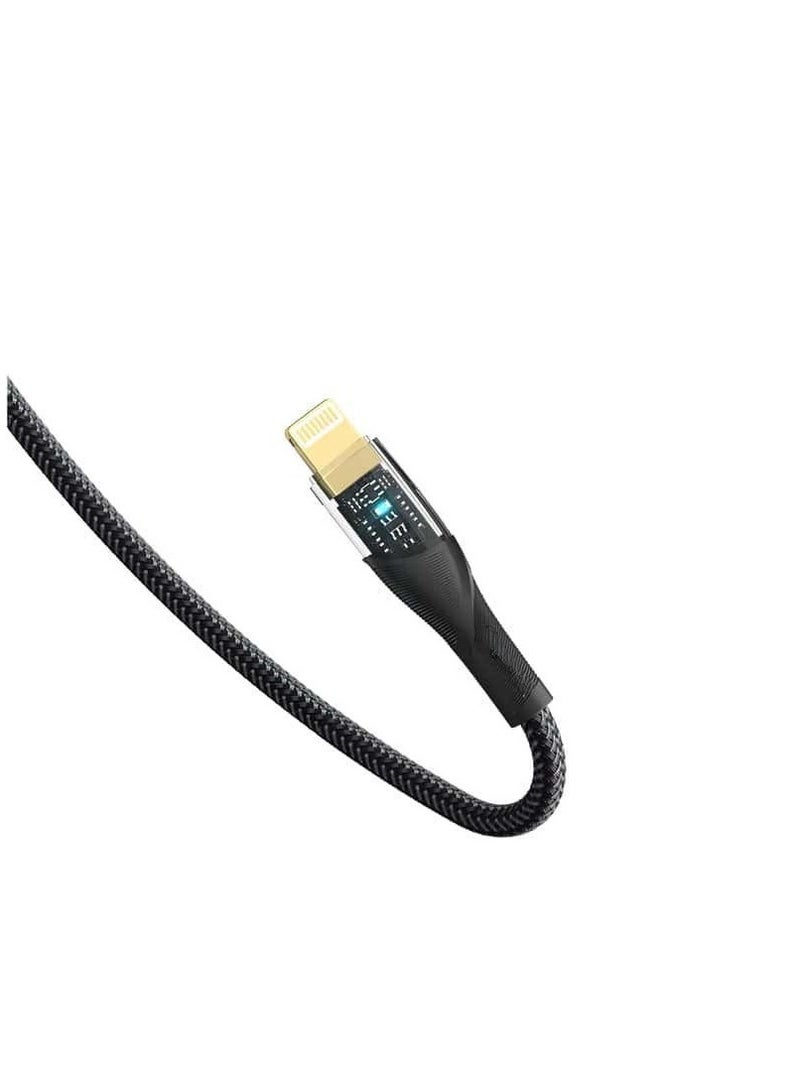 iPhone charging cable with a transparent and luminous design. High speed cable and Data Transfer Charging Cable  Compatible with Most Iphones Models - Image 4