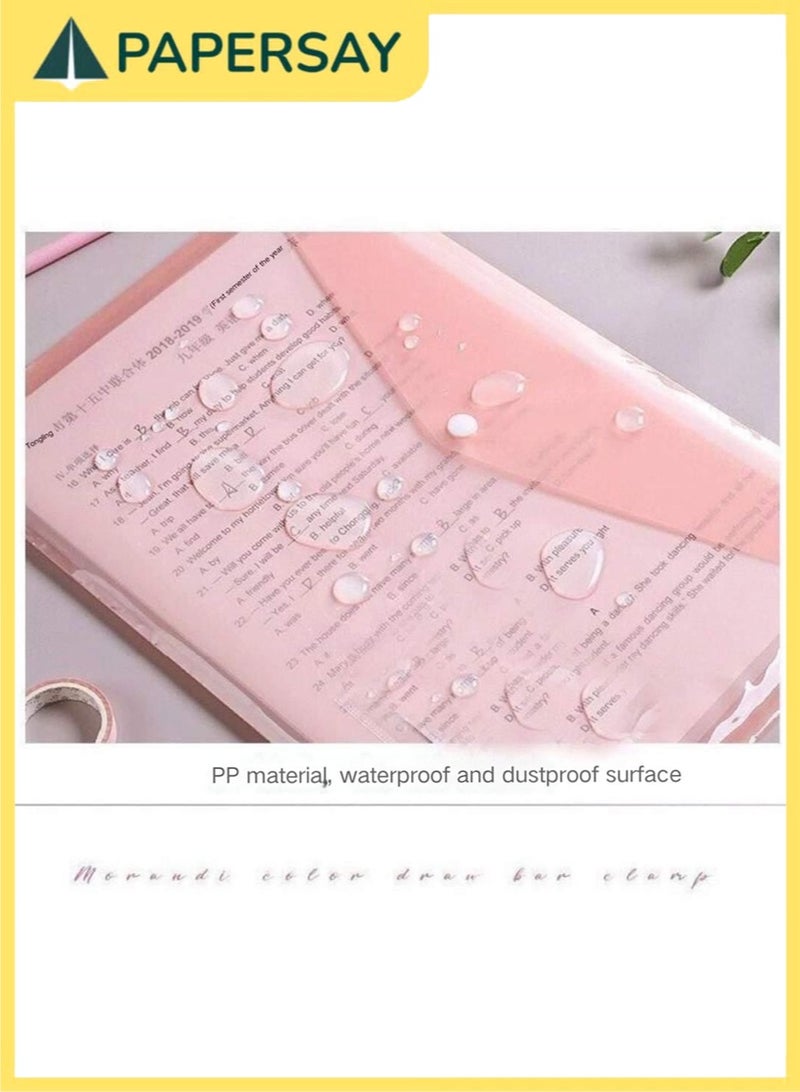 PAPERSAY 10 pack Clear Multicolored Document Folders,A4 Multicolored Filing Envelopes, Waterproof File Holder with Snap Button Closure, for School, Home, Office Stationery Tools - Image 5