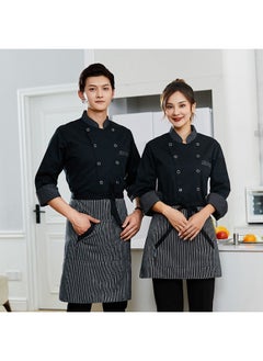 NIBEMINENT Chef's Workwear Long Sleeved Cake Shop Baker's Workwear Restaurant Catering Kitchen Back Kitchen Men's and Women's Clothing  - Image 1