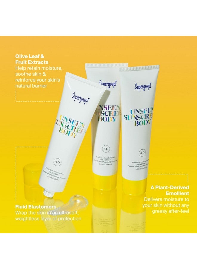 Supergoop! Unseen Sunscreen Body SPF 40 - Invisible Sun Protection - 3.4 fl oz - Weightless & Scentless - Water & Sweat Resistant - For All Skin Types - Image 4
