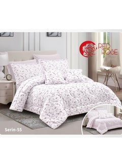 Red Rose Summer Microfiber Inflatable Bedspread - 8 Pieces Double 